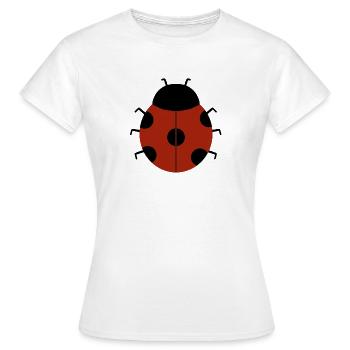 Illustration de coccinelle rouge pour des vêtements respectueux de l’environnement - T-shirt Femme - blanc - Devant - AI Model Female 172 dark (172cm)