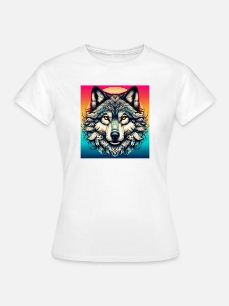 Wolf - Frauen T-Shirt - Weiß