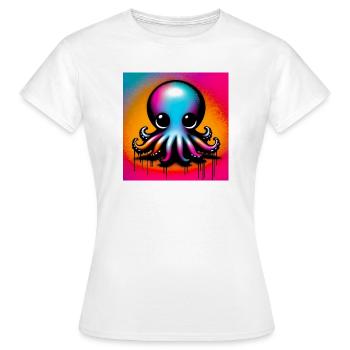 Pieuvre - T-shirt Femme - blanc - Devant - AI Model Female 172 dark (172cm)