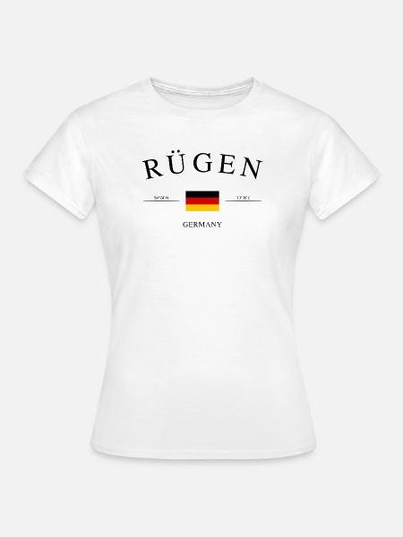 Rügen Deutschland – Urlaub Souvenir & Geschenk - Frauen T-Shirt - Weiß