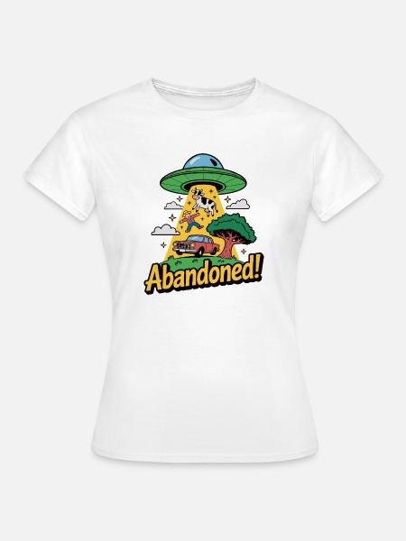 Retro Außerirdische Entführung Illustration - Frauen T-Shirt - Weiß