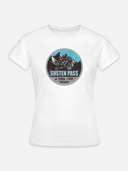 Sustenpass Schweiz Alpen Motorradroute - Frauen T-Shirt - Weiß