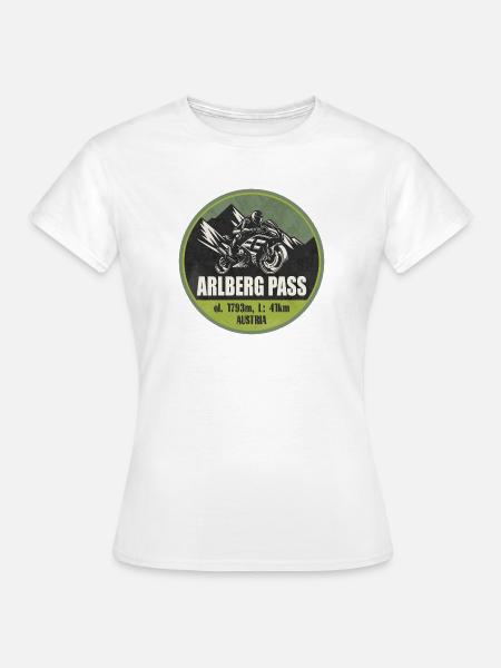 Arlbergpass Österreich Tirol Motorradroute - Frauen T-Shirt - Weiß