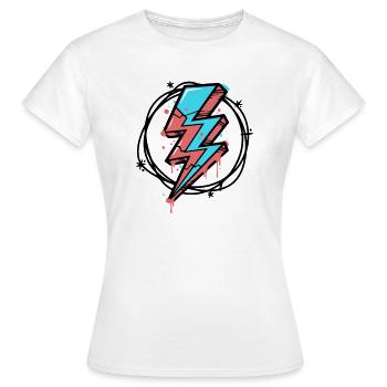 Street Style Lightning - Women's T-Shirt - white - Front - AI Model Female 172 dark (172cm)