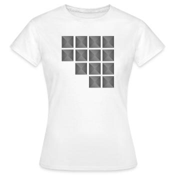Minimalist Geometric Square Stud Pattern - Women's T-Shirt - white - Front - AI Model Female 172 dark (172cm)