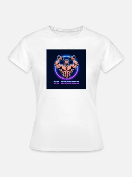 Motivierendes Muskel-Design mit Kraftspruch - Frauen T-Shirt - Weiß