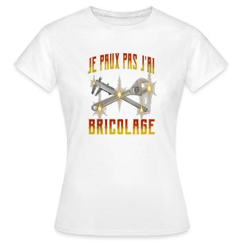 Ich kann nicht, ich habe DIY - Frauen T-Shirt - Weiß - Vorne - AI Model Female 172 dark (172cm)