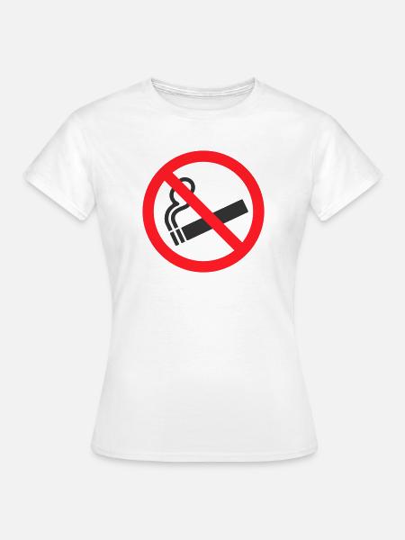 Rauchverbotsschild - Frauen T-Shirt - Weiß