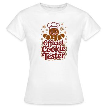 Weihnachtstest-Design für Plätzchenliebhaber - Frauen T-Shirt - Weiß - Vorne - AI Model Female 172 dark (172cm)