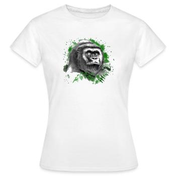 Gorilla - Frauen T-Shirt - Weiß - Vorne - AI Model Female 172 dark (172cm)
