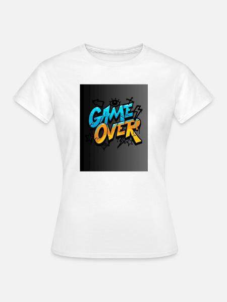 Graffiti Style Game Over Design - Frauen T-Shirt - Weiß