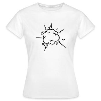 Nuage de poussière de bande dessinée - T-shirt Femme - blanc - Devant - AI Model Female 172 dark (172cm)
