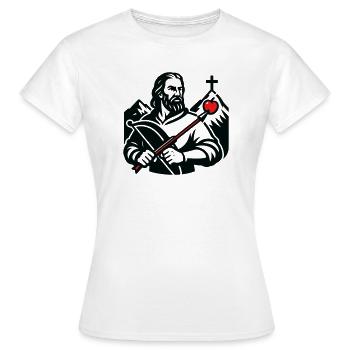 Figure légendaire de la Suisse - T-shirt Femme - blanc - Devant - AI Model Female 172 dark (172cm)