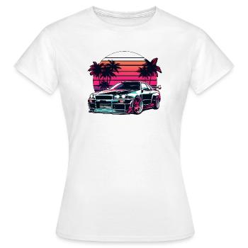 JDM voiture Japonais Voiture Rétro Course Drifting Légende - T-shirt Femme - blanc - Devant - AI Model Female 172 dark (172cm)