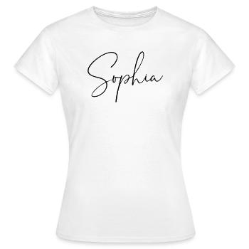 Sophia / Conception de l’écriture manuscrite - T-shirt Femme - blanc - Devant - AI Model Female 172 dark (172cm)