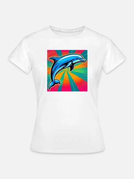 Delfin - Frauen T-Shirt - Weiß