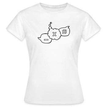 Computer speech bubbles - Women's T-Shirt - white - Front - AI Model Female 172 dark (172cm)
