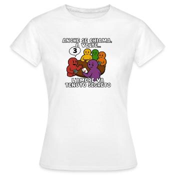 Trumps call, heart denied - Women's T-Shirt - white - Front - AI Model Female 172 dark (172cm)