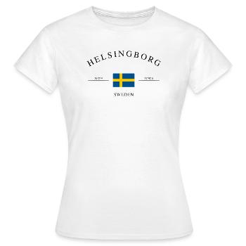 Helsingborg, Suède – Souvenir et cadeau des Fêtes - T-shirt Femme - blanc - Devant - AI Model Female 172 dark (172cm)