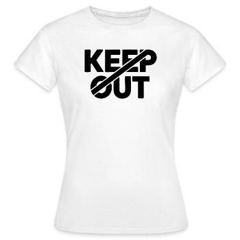 Panneau d’avertissement d’interdiction d’entrée - T-shirt Femme - blanc - Devant - AI Model Female 172 dark (172cm)