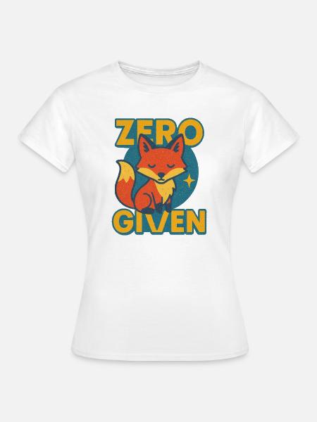 Zero Fox mit Logo - Frauen T-Shirt - Weiß