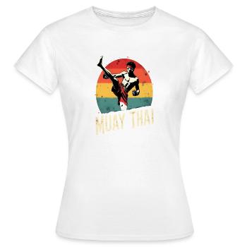 Funny Muay Thai Boxing Muay Thai - Frauen T-Shirt - Weiß - Vorne - AI Model Female 172 dark (172cm)