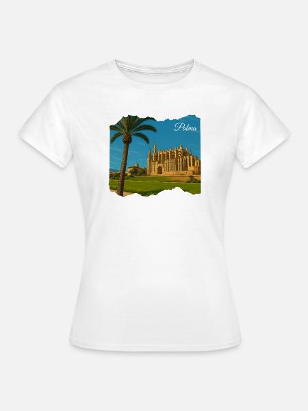 Mallorca Palma Kathedrale - Frauen T-Shirt - Weiß