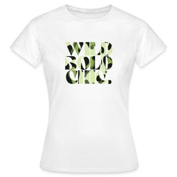 Wild Bold Chic Camouflage Chic - Frauen T-Shirt - Weiß - Vorne - AI Model Female 172 dark (172cm)
