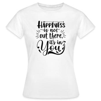 Bonheur en Vous - T-shirt Femme - blanc - Devant - AI Model Female 172 dark (172cm)