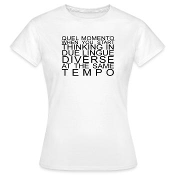 mehrdeutiger Satz - Frauen T-Shirt - Weiß - Vorne - AI Model Female 172 dark (172cm)