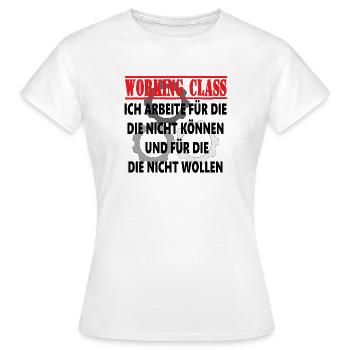 Engrenages de la classe ouvrière - T-shirt Femme - blanc - Devant - AI Model Female 172 dark (172cm)