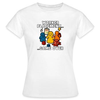 Worker Placement: Game Over - Women's T-Shirt - white - Front - AI Model Female 172 dark (172cm)