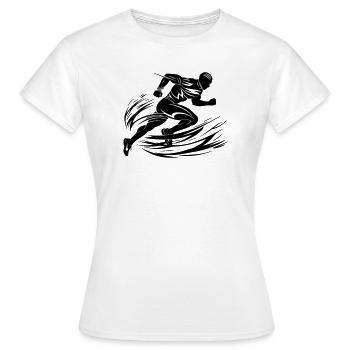 Sprinter in Motion - Women's T-Shirt - white - Front - AI Model Female 172 dark (172cm)