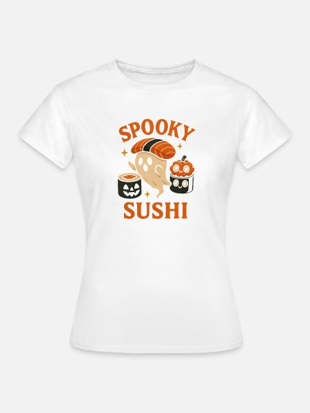 Spooky Sushi Ghosts - Frauen T-Shirt - Weiß