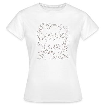 Kaffeebohnen Orbit Swirl - Frauen T-Shirt - Weiß - Vorne - AI Model Female 172 dark (172cm)