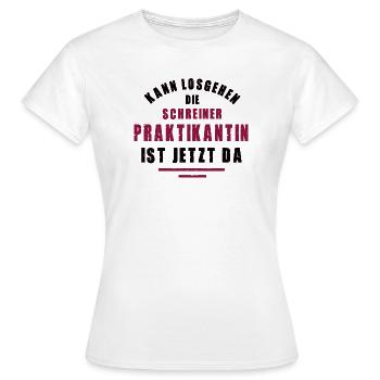 Stagiaire Charpentier Stage Charpenterie - T-shirt Femme - blanc - Devant - AI Model Female 172 dark (172cm)