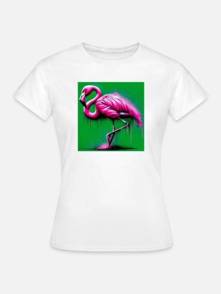 Flamingo - Frauen T-Shirt - Weiß