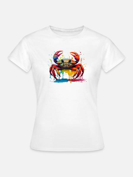 Farbexplosion Krabbenkunst - Frauen T-Shirt - Weiß