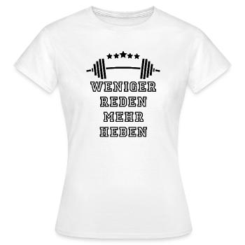 GYMNASE : Concentration et puissance - T-shirt Femme - blanc - Devant - AI Model Female 172 dark (172cm)