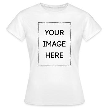 Platzhalter: Your Image Here - Frauen T-Shirt - Weiß - Vorne - AI Model Female 172 dark (172cm)