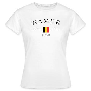 Namur Belgien – Urlaub Souvenir & Geschenk - Frauen T-Shirt - Weiß - Vorne - AI Model Female 172 dark (172cm)