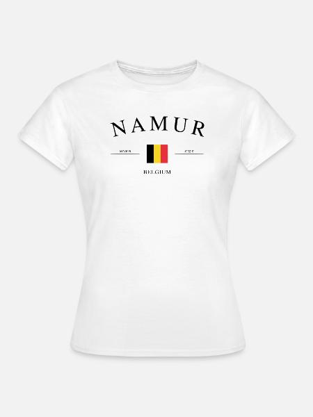 Namur Belgien – Urlaub Souvenir & Geschenk - Frauen T-Shirt - Weiß
