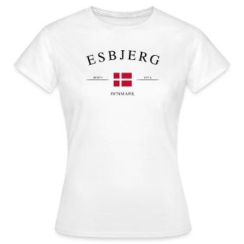 Esbjerg, Danemark – Souvenir et cadeau des Fêtes - T-shirt Femme - blanc - Devant - AI Model Female 172 dark (172cm)