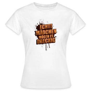 Real Girls Mud Run Mud Run Muddy Race - T-shirt Femme - blanc - Devant - AI Model Female 172 dark (172cm)