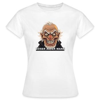 Caricature du vieil homme en colère - T-shirt Femme - blanc - Devant - AI Model Female 172 dark (172cm)