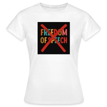Meinungsfreiheit - Frauen T-Shirt - Weiß - Vorne - AI Model Female 172 dark (172cm)