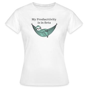 My Productivity is in Beta - Frauen T-Shirt - Weiß - Vorne - AI Model Female 172 dark (172cm)