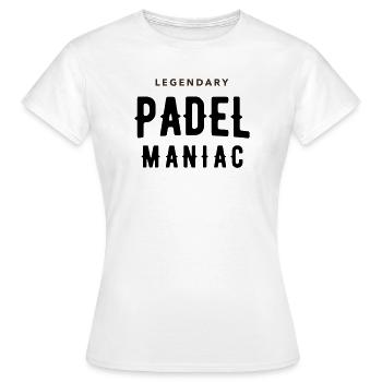 Maniaque du padel - T-shirt Femme - blanc - Devant - AI Model Female 172 dark (172cm)