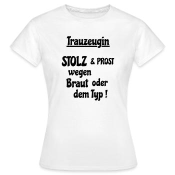 demoiselle d’honneur - T-shirt Femme - blanc - Devant - AI Model Female 172 dark (172cm)