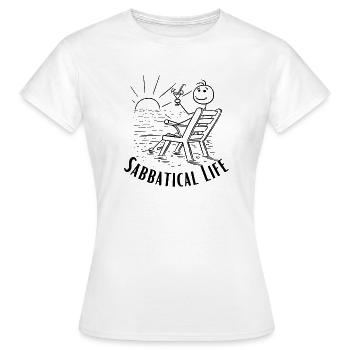 Sabbatique - T-shirt Femme - blanc - Devant - AI Model Female 172 dark (172cm)